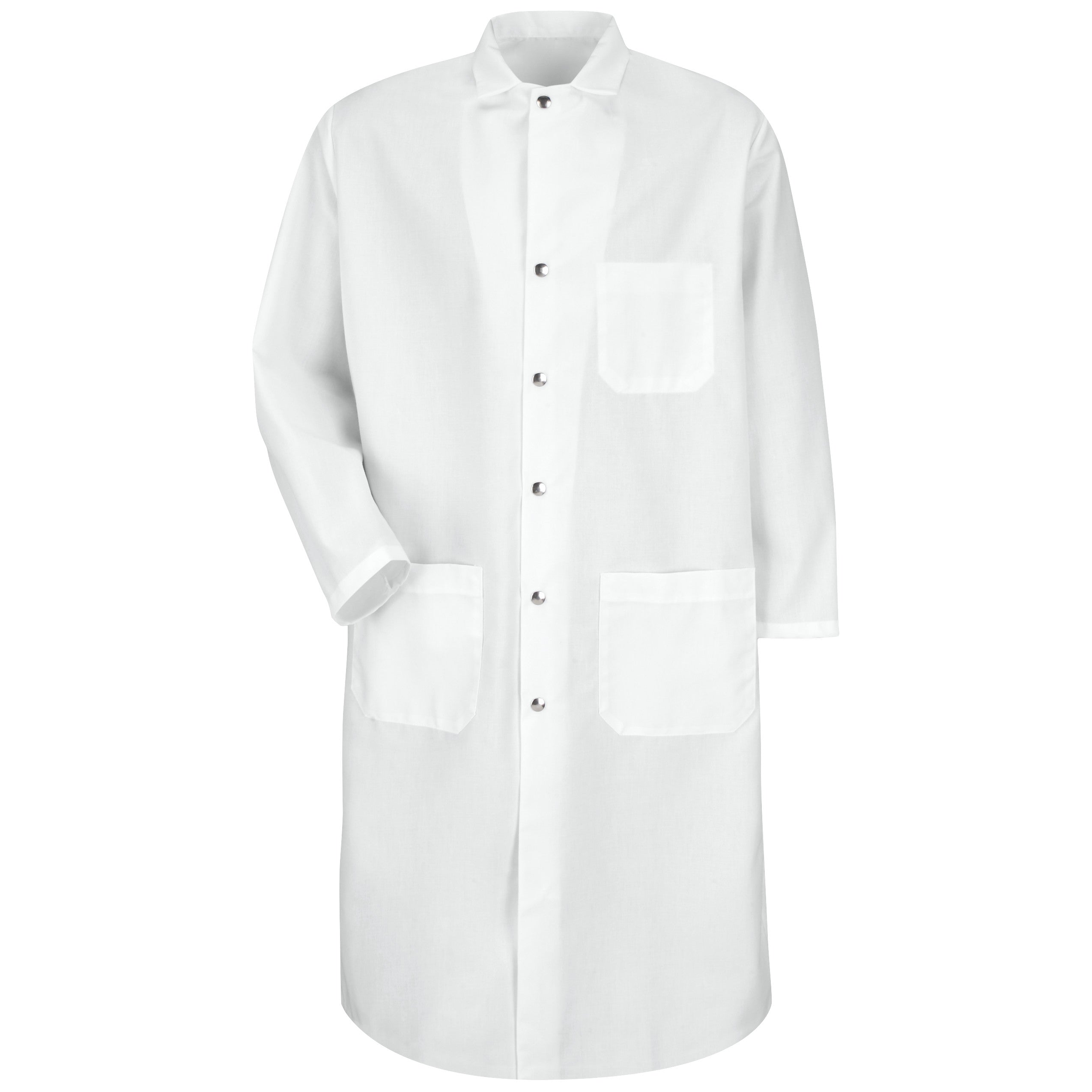 Red Kap® Snap-Front Spun Polyester Butcher Coat / KS58WH