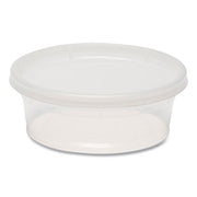 Plastic Deli Container with Lid, 8 oz, Clear, Plastic, 240/Carton