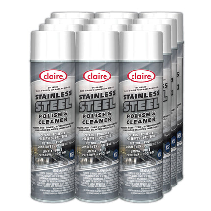 Stainless Steel Polish and Cleaner, Lemon Scent, 15 oz Aerosol Spray