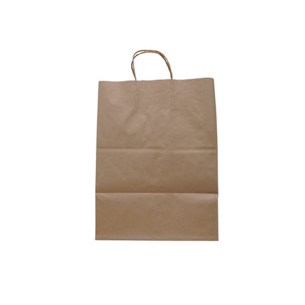 Take Out Twist Handle Bag, Natural Twisted-Paper Handles, 12" x 9" x 15.75", Natural, 200/Carton