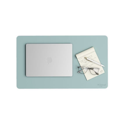 Vegan Leather Desk Pads, 23.6" x 13.7", Light Blue