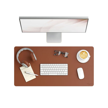 Vegan Leather Desk Pads, 31.5" x 15.7", Brown