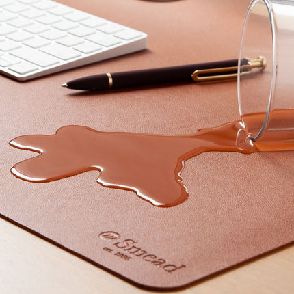 Vegan Leather Desk Pads, 23.6" x 13.7", Brown
