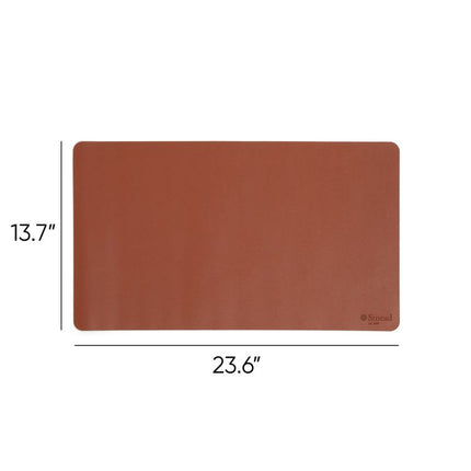 Vegan Leather Desk Pads, 23.6" x 13.7", Brown