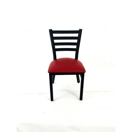 White Horse Series Side Chairs, Supports Up to 300 lb, 18" Seat Height, Burgundy Seat, Black Back, Black Base