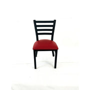 White Horse Series Side Chairs, Supports Up to 300 lb, 18" Seat Height, Burgundy Seat, Black Back, Black Base