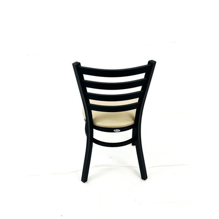 White Horse Series Side Chairs, Supports Up to 300 lb, 18" Seat Height, Taupe Seat, Black Back, Black Base