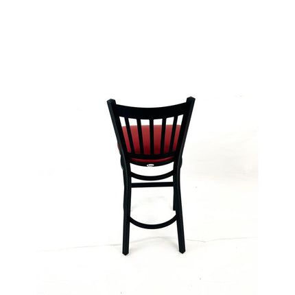 Cobra Series Barstool, Supports Up to 300 lb, 28.5" Seat Height, Burgundy Seat, Black Back, Black Base