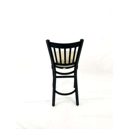 Cobra Series Barstool, Supports Up to 300 lb, 28.5" Seat Height, Taupe Seat, Black Back, Black Base