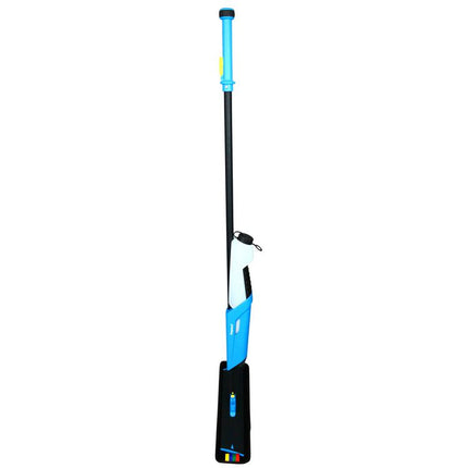 Mopster 2.0 Microfiber Bucketless Mop, 16.25 x 3.25 Blue Microfiber Head, 57" Black Aluminum Handle