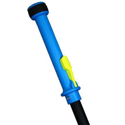 Mopster 2.0 Microfiber Bucketless Mop, 16.25 x 3.25 Blue Microfiber Head, 57" Black Aluminum Handle