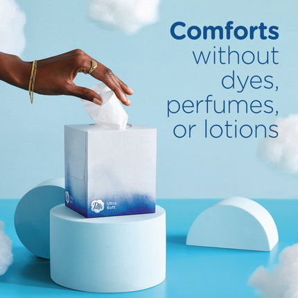 Ultra Soft Facial Tissue, 2-Ply, White, 72 Sheets/Box, 24 Boxes/Carton