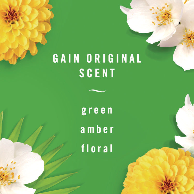 FABRIC Refresher/Odor Eliminator, Gain Original, 23.6 oz Spray Bottle, 4/Carton