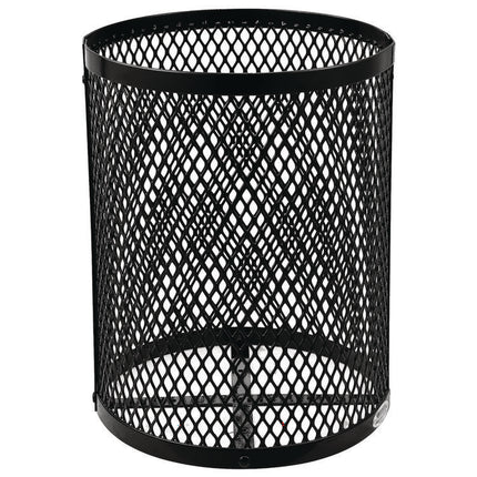 Outdoor Diamond Industrial Steel Trash Can, 36 gal, Black