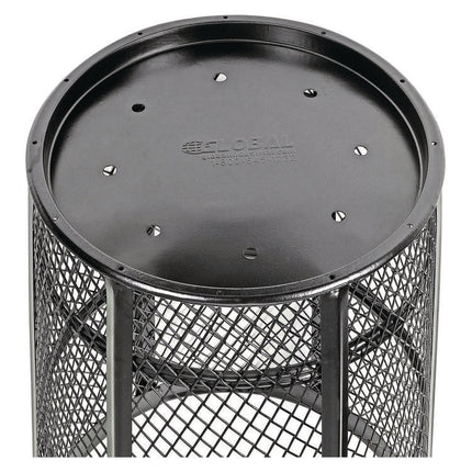 Steel Mesh Corrosion Resistant Trash Can, 48 gal, Black