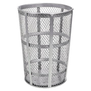 Steel Mesh Corrosion Resistant Trash Can, 48 gal, Silver