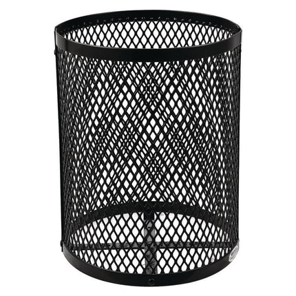 Outdoor Diamond Steel Trash Can, 36 gal, Black