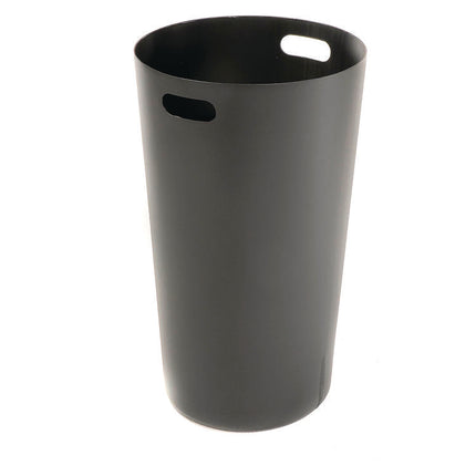 Outdoor Slatted Steel Trash Can, 24 gal, Black