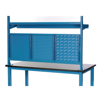 Panel Mounting Rail, For Use with Global Industrial 60" Wide Workbenches, 125 lb Weight Capacity