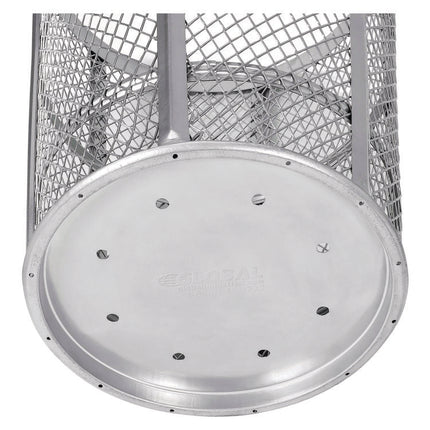 Steel Mesh Corrosion Resistant Trash Can, 48 gal, Silver