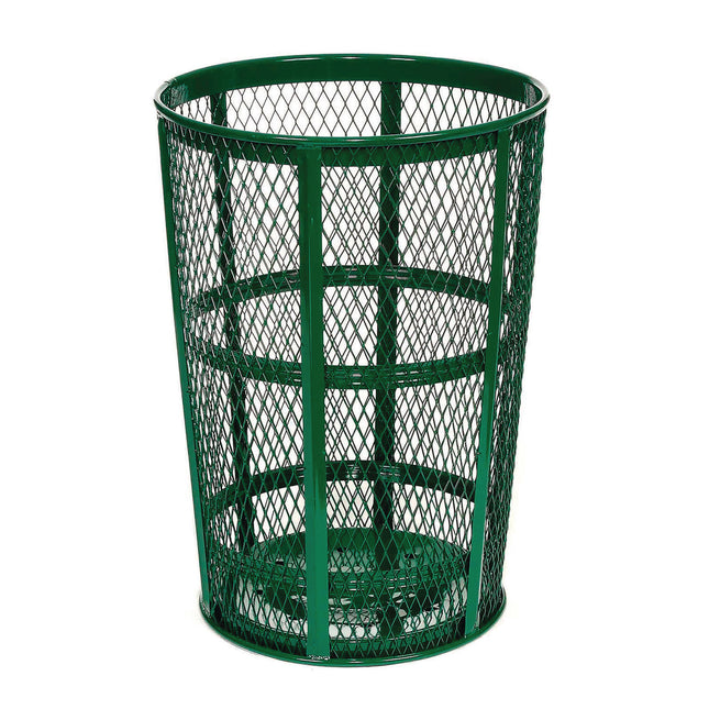 Steel Mesh Corrosion Resistant Trash Can, 48 gal, Green