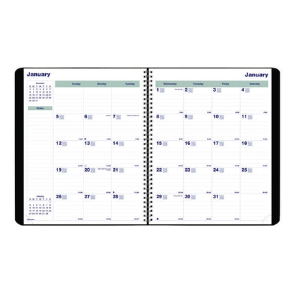 Plan and Link Monthly Planner, 11" x 9.06", Black Cover, 16-Months: Sept 2024 to Dec 2025