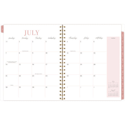 Leah Bisch Academic Year Weekly/Monthly Planner, Floral Artwork, 11" x 9.25", Multicolor Cover, 12-Month: July 2024-June 2025