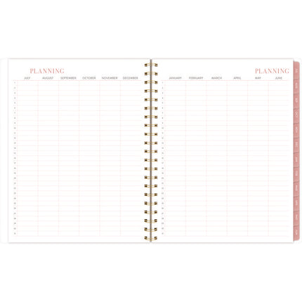 Leah Bisch Academic Year Weekly/Monthly Planner, Floral Artwork, 11" x 9.25", Multicolor Cover, 12-Month: July 2024-June 2025