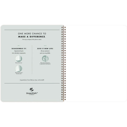 GreenPath Academic Year Weekly/Monthly Planner, Floral Artwork, 11" x 9.38", Multicolor Cover, 12-Month: July 2024-June 2025