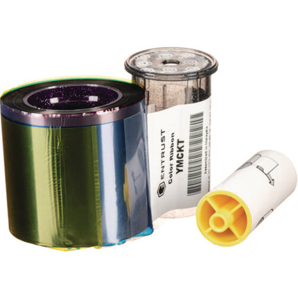 Entrust Full Color Ribbon Kit, Black/Cyan/Magenta/Yellow/Topcoat Protective Layer