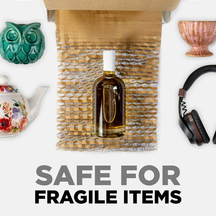 Cushion Lock Protective Wrap, 12" x 150 ft, Brown