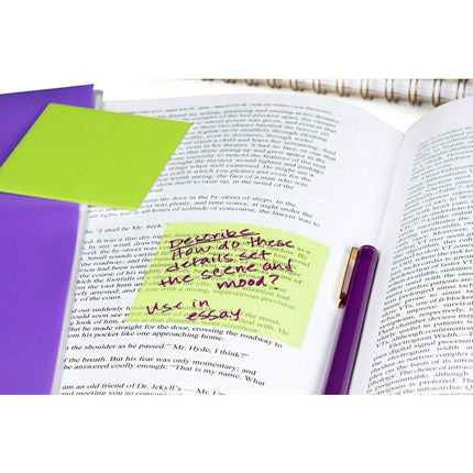 Transparent Notes, Unruled, 2.88" x 2.88", Assorted Transparent Colors, 36 Sheets/Pad, 3 Pads/Pack