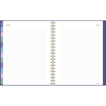 Badge Geo Weekly/Monthly Planner, 11 x 9.25, Purple/Gold Cover, 13-Month (Jan to Jan): 2025 to 2026