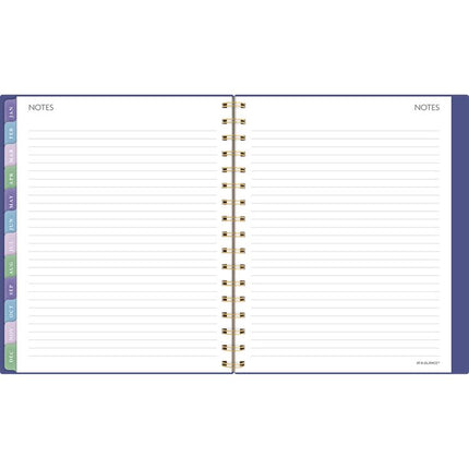 Badge Geo Weekly/Monthly Planner, 8.88 x 7.69, Purple/Gold Cover, 13-Month (Jan to Jan): 2025 to 2026