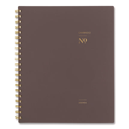 Workstyle Weekly/Monthly Planner, 11 x 9.38, Brown/Gold Cover, 12-Month (Jan to Dec): 2025