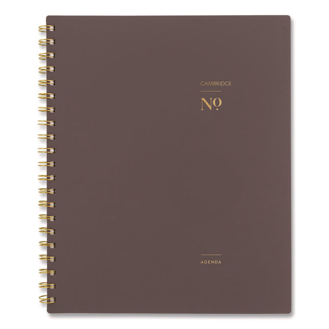Workstyle Weekly/Monthly Planner, 11 x 9.38, Brown/Gold Cover, 12-Month (Jan to Dec): 2025