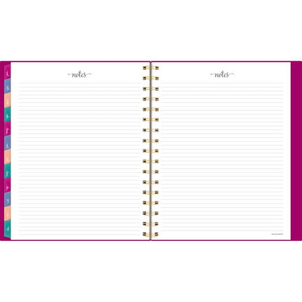 Harmony Weekly/Monthly Poly Planner, 8.88 x 7.69, Purple/Gold Cover, 13-Month (Jan to Jan): 2025 to 2026
