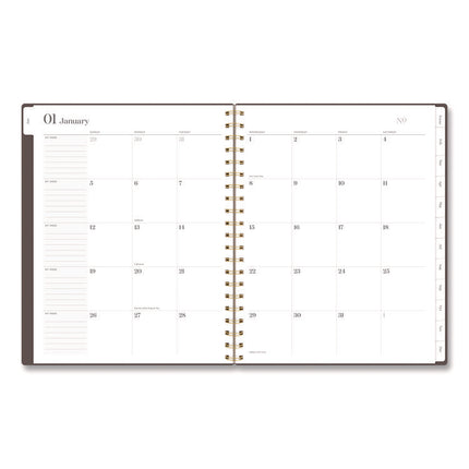 Workstyle Weekly/Monthly Planner, 11 x 9.38, Brown/Gold Cover, 12-Month (Jan to Dec): 2025