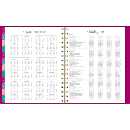 Harmony Weekly/Monthly Poly Planner, 8.88 x 7.69, Purple/Gold Cover, 13-Month (Jan to Jan): 2025 to 2026