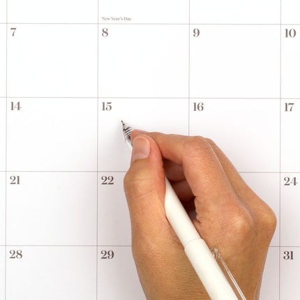WorkStyle Monthly Wall Calendar, 15 x 12, White/Gold Sheets, 12-Month (Jan to Dec): 2025