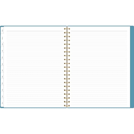 Workstyle Weekly/Monthly Planner, Geometric Artwork, 11 x 9.38, Blue/Gold Cover, 12-Month (Jan to Dec): 2025