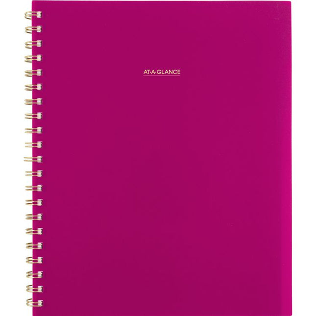 Harmony Weekly/Monthly Poly Planner, Weekly: Vertical Format, 11 x 9.38, Purple/Gold Cover, 13-Month (Jan to Jan): 2025-2026