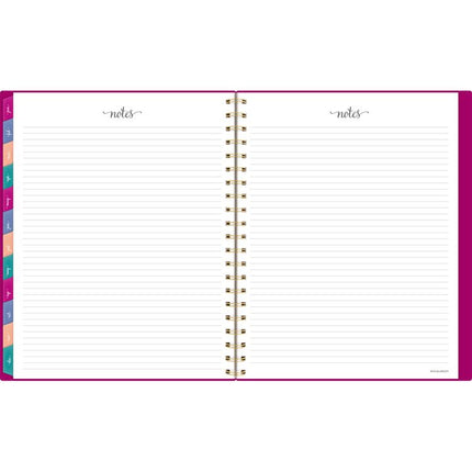 Harmony Weekly/Monthly Poly Planner, Weekly: Vertical Format, 11 x 9.38, Purple/Gold Cover, 13-Month (Jan to Jan): 2025-2026