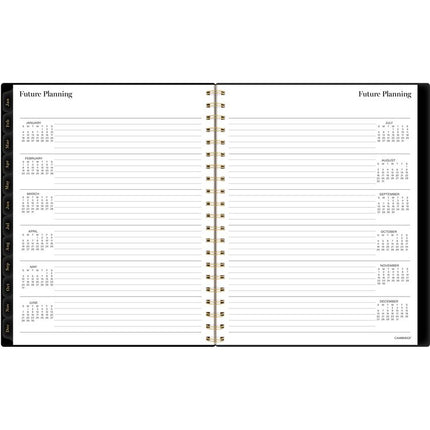 Radiate Weekly/Monthly Planner, Stylized Solar-Eclipse Artwork, 11 x 9.25, Black/Gold Cover, 12-Month (Jan to Dec): 2025