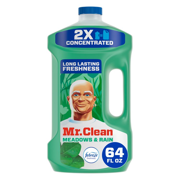 Multipurpose Cleaning Solution with Febreze, Meadows and Rain, 64 oz Bottle