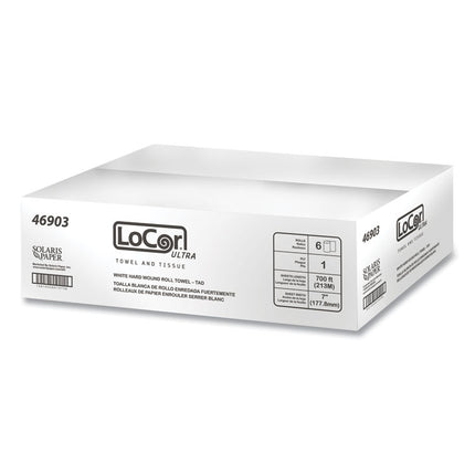 Hard Wound Roll Towel, TAD, 1-Ply, 7" x 700 ft, White, 6 Rolls/Carton