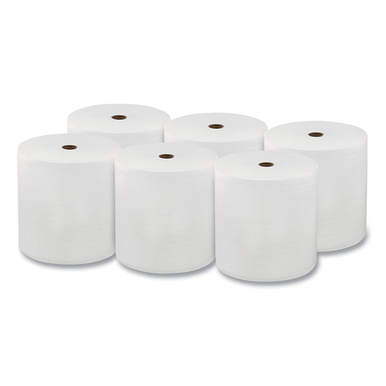 Hard Wound Roll Towel, TAD, 1-Ply, 7" x 700 ft, White, 6 Rolls/Carton