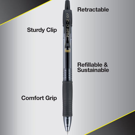 G2 Premium Gel Pen, Retractable, Fine 0.7 mm, Assorted Ink and Barrel Colors, 10/Pack