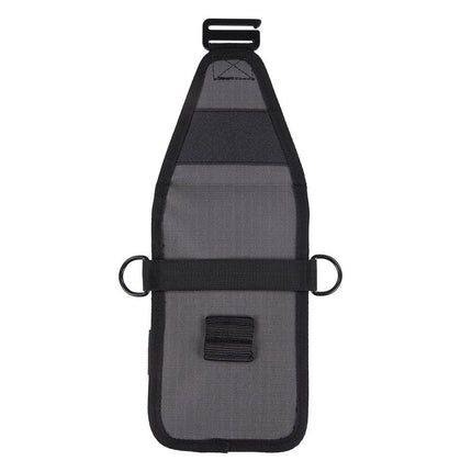 Arsenal 5568 Belt Loop Tool Pouch with Device Holster, 4 Compartments, 5 x 2 x 8.5, Polyester, Gray