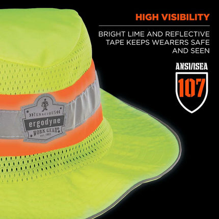 Chill-Its 8935CT Hi-Vis PVA Ranger Sun Hat, Polyester/PVA, 2X-Large/3X-Large, Lime